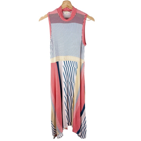 Anthropologie Maeve Cleary Dress Contrasting Stripes - Picture 7 of 11
